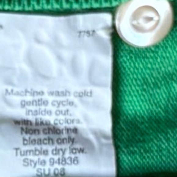 Vintage J Crew Cardigan Kelly Green All Season Knit Sweater VNeck Jumper Size XL - Picture 10 of 14